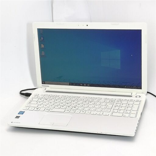 即使用可 15.6型 ノートパソコン 東芝 T453/33JWY ホワイト 中古良品 Celeron 4GB 無線 Wi-Fi Webカメラ Windows10 Office