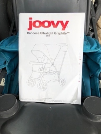 大幅値下げ致しましたjoovy2名用ベビーカーターコイズ
