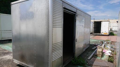 香取市山之辺】No.Y-25 横扉付き シャッター コンテナ ワイド幅 約