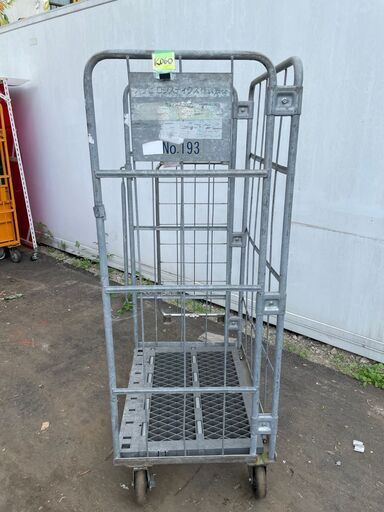 亜鉛メッキ製中古カゴ台車　W850×D650×H1700mm　★在庫数1台★　K060