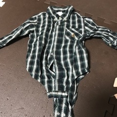 シャツ　ロンパース型　80 baby gap