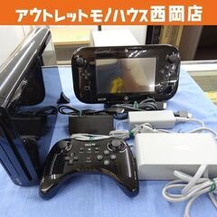 WiiU 32GB ブラック 動作品 WUP-101 本体 ゲー...