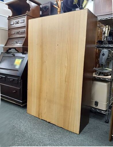 昭和レトロ 茶箪笥 抽斗×4】幅約75.5cm 天丸仕上 水屋箪笥 古家具 古民