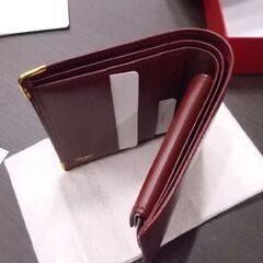 Cartier 折りたたみ財布 マスト ドゥ カルティエ 2つ折 ボルドー