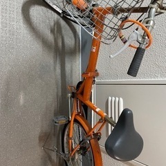 取引中　自転車　小型　中古　使用感あり　オレンジ