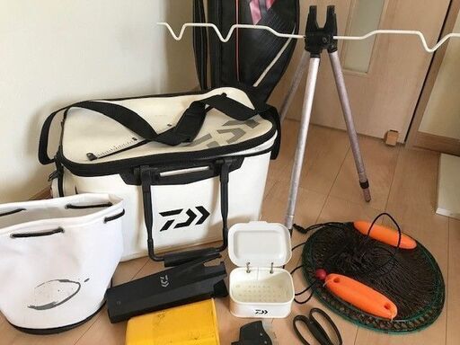 ルアー追加）ロッドケース、パッカン、エギ等釣り道具一式