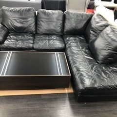 ニトリ　本革　コーナーソファ　ジャンク ニトリ本革コーナーソファー