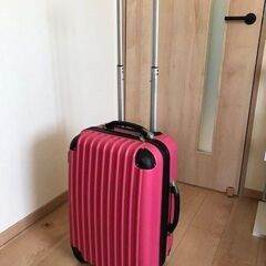 フランスで購入したピンク色の小型スーツケース