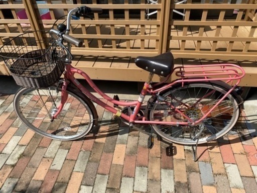 子供用ピンク自転車