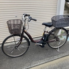 電動自転車 PASナチュラL 26インチ 2015年 前後籠付き 車体&充電器