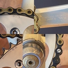 ラグが美しい大きいサイズの3RENSHO CYCLONE。KATANA。今野義デザインラグ。石渡パイプCr Mo。NJS刻印多数。FIX。中古。中野区引取り限定。