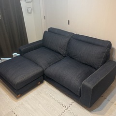 美品 無印良品 2.5シーター ソファ デニム