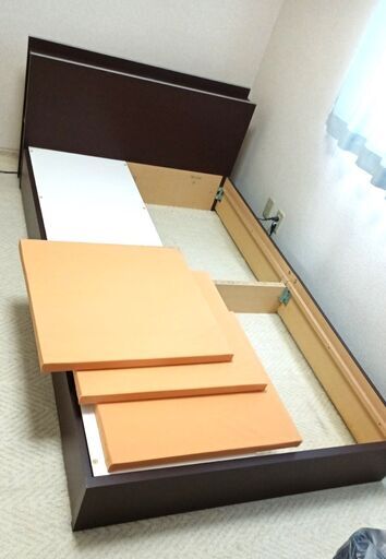 ★美品‼ お届け可!★ ニトリ セミダブル ベッド ベッドフレームとマットレスのセット − 栃木県
