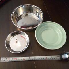 ヘルスウォーターボウル 猫がよく飲みよく食べる陶器 ステンレス皿おまけ