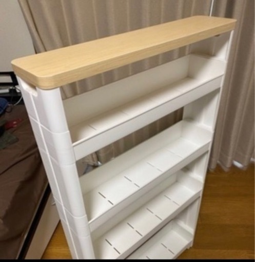スリム　ワゴン　ラック　隙間　収納　5段キャスター付き(幅12.5x奥行き55cm)
