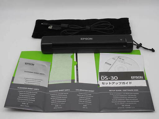 ss4001　エプソン　ドキュメントスキャナー　DS-30　A4　ブラック　ポータブル　EPSON　ハンディスキャナー　モバイル型　スリム　黒　コンパクト　小型　軽量　USBバスパワー駆動　出張　会議　オフィス用品
