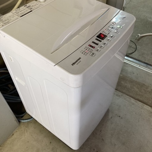 美品　ハイセンス 5、5kg全自動洗濯機 オリジナル ホワイト HW-E5503  全自動洗濯機 洗濯機 時間短縮