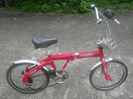 折りたたみ自転車 軽量アルミ製 20インチ ミニベロ ワイヤーロック付き CARIBOU 不具合なし