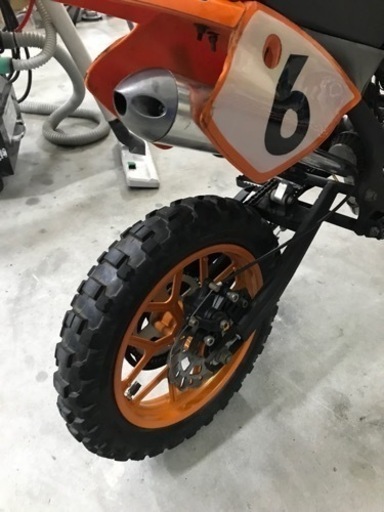 新作 オフロード ポケバイ チェーンスライダー自作装着 アプリリア