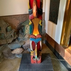 古犬山焼】雲錦手色絵茶碗飯碗5客揃 希少-トーテムポール