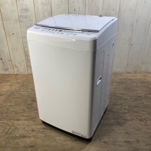 10/7 終 Hisense 全自動電気洗濯機 HW-G55A-W 2019年製 5.5kg ガラストップ ホワイト 洗濯機 ハイセンス 菊倉TK