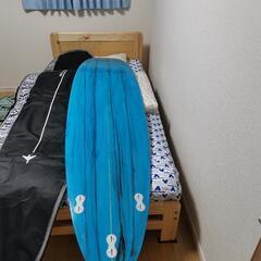 ファンボード7\'4. SCELL ハードケース　リーシュコード　フィン　ニットケ