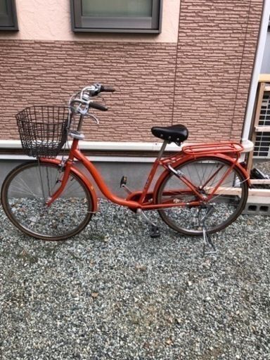美品★ブリヂストンサイクル　LEDオートライト3段変速26インチ自転車　スペアキー2個付き