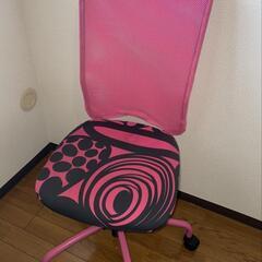 IKEA　ワークチェア　回転チェア　ピンク　椅子