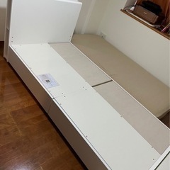 ◇ニトリ　シングルベッド　カイト　ベッドフレーム　ホワイトの画像