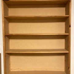 木製の本棚（解体済み、組み立て必要）の画像