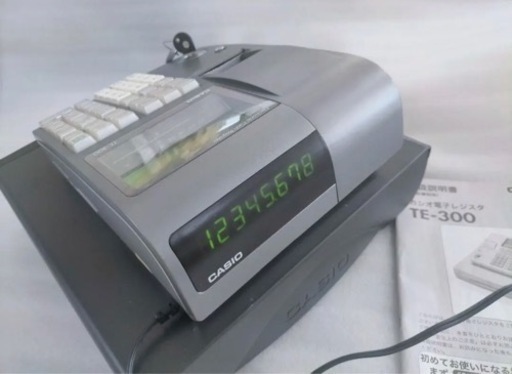 CASIO レジスター TE-300中古品 シルバー 設定無料 477