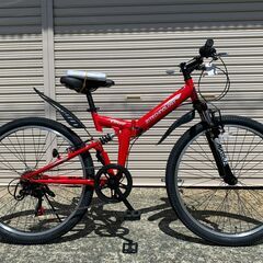 新品★未使用　マウンテンバイク　折りたたみ   シマノ6段ギア　26インチ　レッド③号車