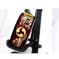 沖縄三線　真壁 / 上黒檀 / 本皮張り / 新品 オーストリッチ ハードケース 付　琉球 / 弦楽器 / 三味線　[7u]