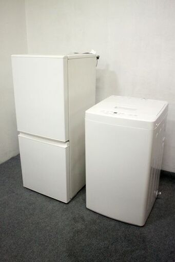 直取直配限定 無印良品/MUJI 冷蔵庫126L/洗濯機5.0kg 家電2点セット シンプル 一人暮らし 白 2021年製   中古家電 店頭引取歓迎 R6309)