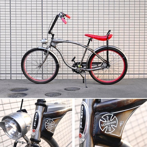 美品】 ビーチクルーザー 自転車 フルカスタム SCHWINN ラットロッド風 美品】 ビーチクルーザー 自転車 フルカスタム SCHWINN ラットロッド風
