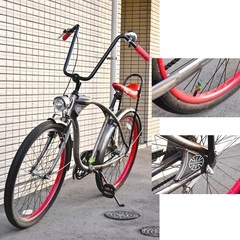 ビーチクルーザー　自転車　フルカスタム　SCHWINN シュウィン　26インチ ラットロッド風サビ加工