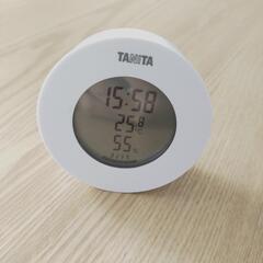 【美品】タニタ 温湿度計 時計 温度 湿度 デジタル 卓上 マグ...