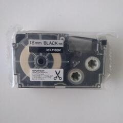 ネームランド用テープ 18mm ホワイトテープブラックインク X...