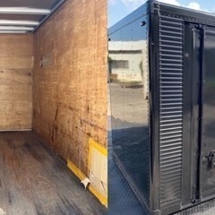 No.640 アルミバン 2ｔ 車  アルミ 箱 バイク 倉庫 トラック コンテナ 米 保管庫 物置 DIY