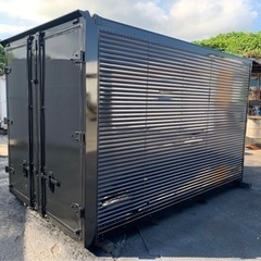 No.640 アルミバン 2ｔ 車  アルミ 箱 バイク 倉庫 トラック コンテナ 米 保管庫 物置 DIY