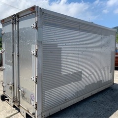 No.641 アルミバン 2ｔ 車  アルミ 箱 バイク 倉庫 トラック コンテナ 米 保管庫 物置 DIY