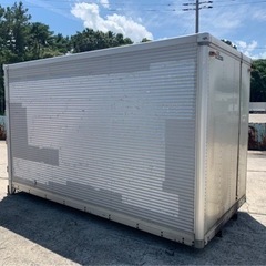 No.641 アルミバン 2ｔ 車  アルミ 箱 バイク 倉庫 トラック コンテナ 米 保管庫 物置 DIY