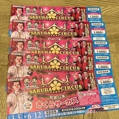 さくらサーカス 和泉 特別招待券 5枚セット 8/28まで延長！