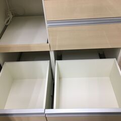 値下げしました!! パモウナ キッチンボード 幅90cm 食器棚 レンジボード システムキッチン ナチュラル ロータイプ ワイドビュー設計 スチームオーブン対応 おしゃれ スロークローズレール クリーニング済み 堺市 石津 【ジャングルジャングルサカイ石津店】