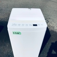 ✨2019年製✨2260番 TAG label✨電気洗濯機…
