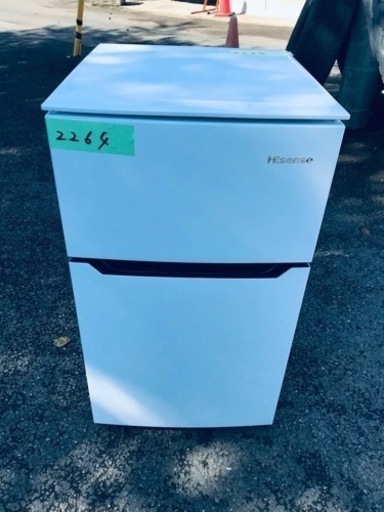 ✨2018年製✨2264番 Hisense✨2ドア冷凍冷蔵庫✨HR-B95A‼️