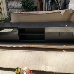 合板製　テレビ台　ブラック　150cm幅