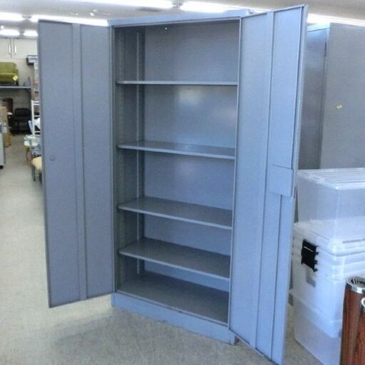 書庫 5段 鍵付き 88×38×179cm 書棚 スチールロッカー ロッカー オフィス家具 札幌 西野店