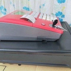 CASIO　レジスター　TE-300ドロア分離型　中古品レッド　n2100