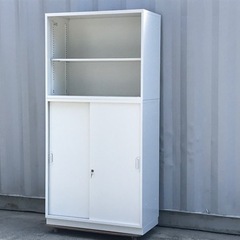 美品！オフィスキャビネット◇事務用◇スチール書庫◇書棚◇ホワイト◇K89